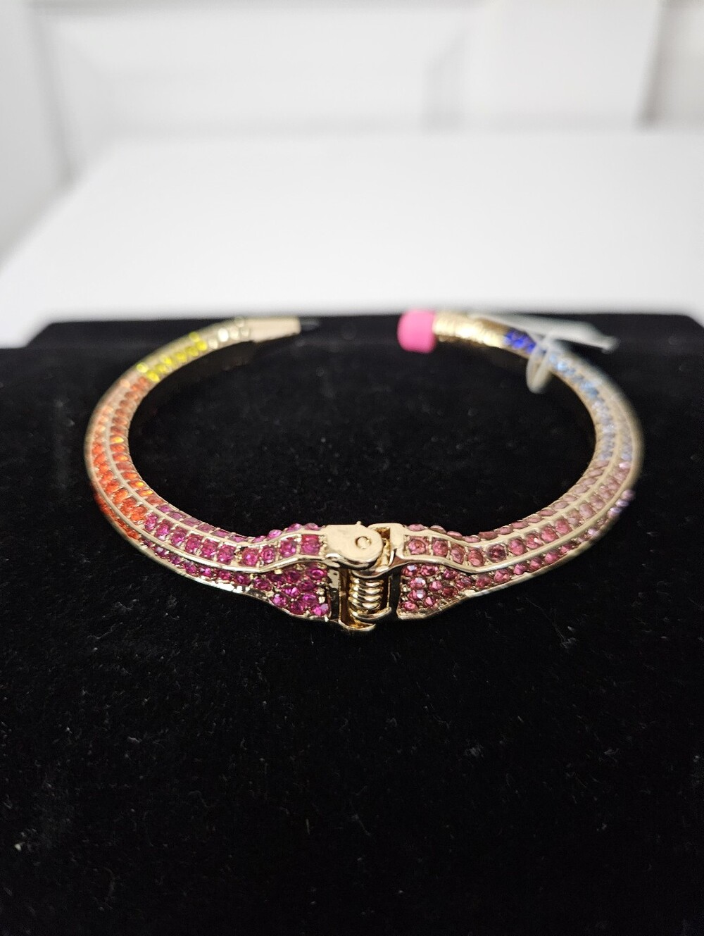 Betsey Johnson NWT Hinged Rhinestone Bracelet